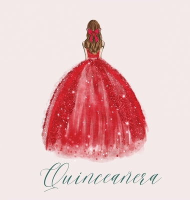 Quinceanera Guest Book with red dress (hardback) by Bell, Lulu and