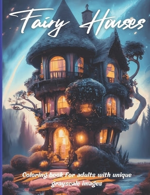 fairy houses: Coloring book for adults with unique grayscale images by Per Bambini, CreativitÃ 