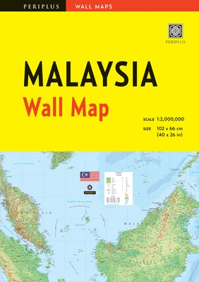Malaysia Wall Map First Edition by Periplus Editors