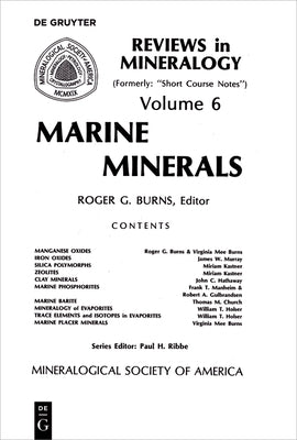 Marine Minerals by Burns, Roger G.