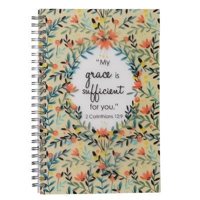 My Grace Is Sufficient Wirebound Notebook for Women - 2 Corinthians 12:9 Bible Verse by 