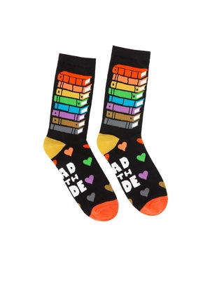 Read with Pride Socks - Large by Out of Print