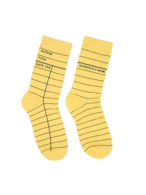 Library Card (Yellow) Socks - Small by Out of Print