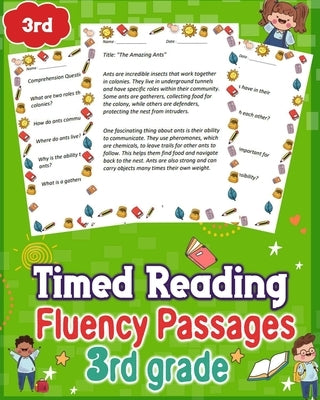Timed Reading Fluency Passages 3rd Grade: Enhance 3rd-grade reading skills with timed fluency passages. Engaging practice for improved comprehension by Ebony N., Brockway