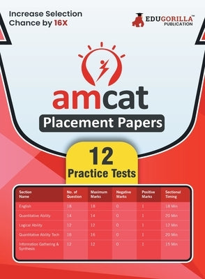 AMCAT Placement Papers Prep Book 2023 Aspiring Minds Computer Adaptive Test 12 Practice Tests with Free Access To Online Tests by Edugorilla Prep Experts