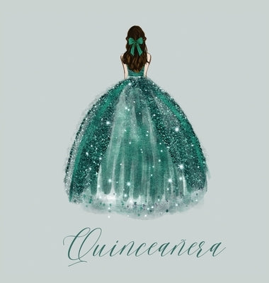 Quinceanera Guest Book with green dress (hardback) by Bell, Lulu and