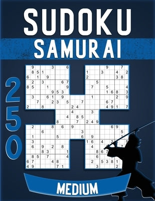 Samurai Sudoku Puzzle Books Medium Large Print: 250 Puzzles for seniors with solutions. by Mirac, Pd