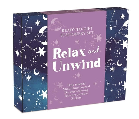 Relax and Unwind: Ready-To-Gift Stationery Set with Desk Notepad, Mindfulness Journal, De-Stress Coloring, Self-Care Calendar, and Stick by Igloobooks