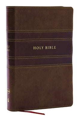 NKJV Personal Size Large Print Bible with 43,000 Cross References, Brown Leathersoft, Red Letter, Comfort Print by Thomas Nelson