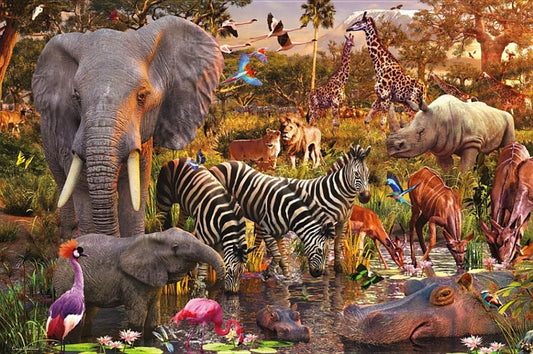 African Animal World 3000 PC Puzzle by Ravensburger