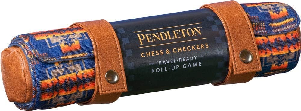 Pendleton Chess & Checkers Set: Travel-Ready Roll-Up Game (Camping Games, Gift for Outdoor Enthusiasts) (Pendleton X Chronicle Books)