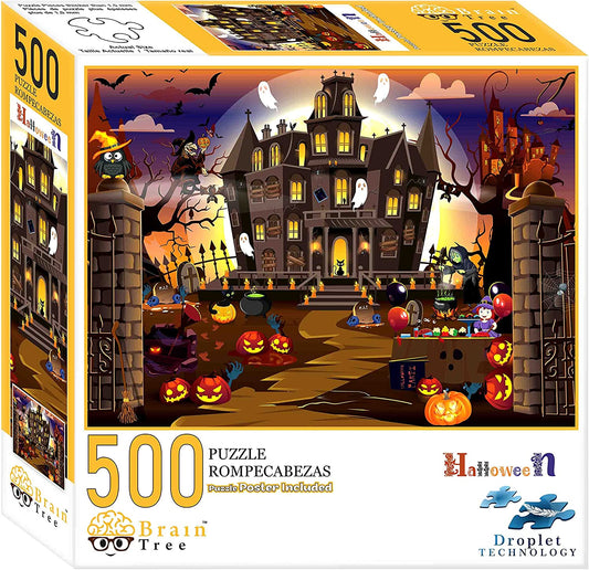 Brain Tree - Halloween Puzzle 500 Piece Puzzles for Adults: With Droplet Technology for Anti Glare & Soft Touch