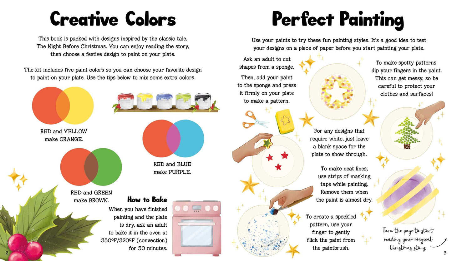 Paint a Plate Christmas Edition: Craft Box Set for Kids