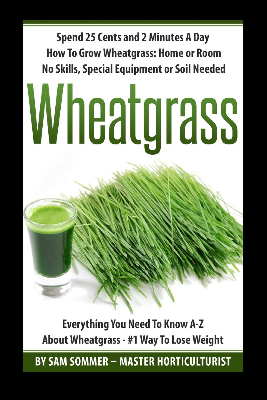 Spend 25 Cents and 2 Minutes A Day How To Grow Wheatgrass: Home or Room No Skills, Special Equipment or Soil Needed: