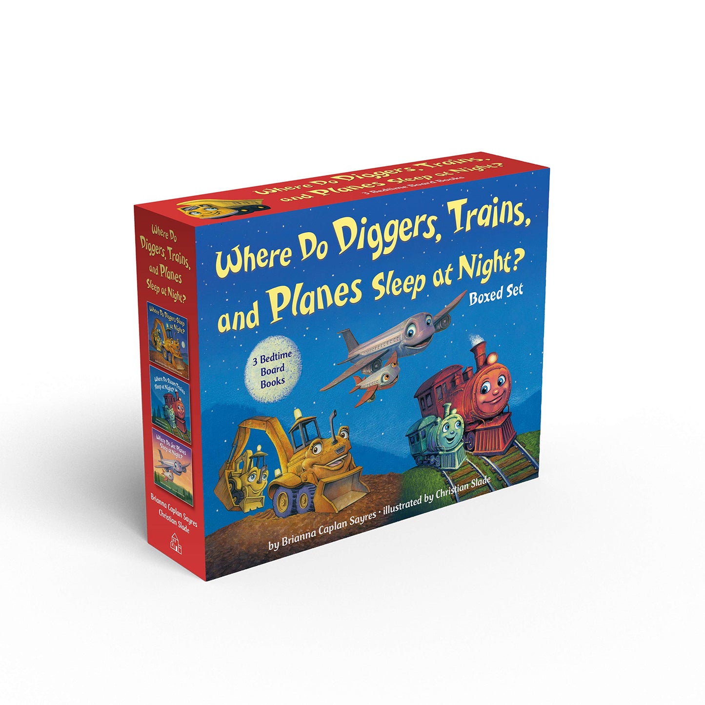 Where Do Diggers, Trains, and Planes Sleep at Night? Board Book Boxed Set (Where Do...Series)