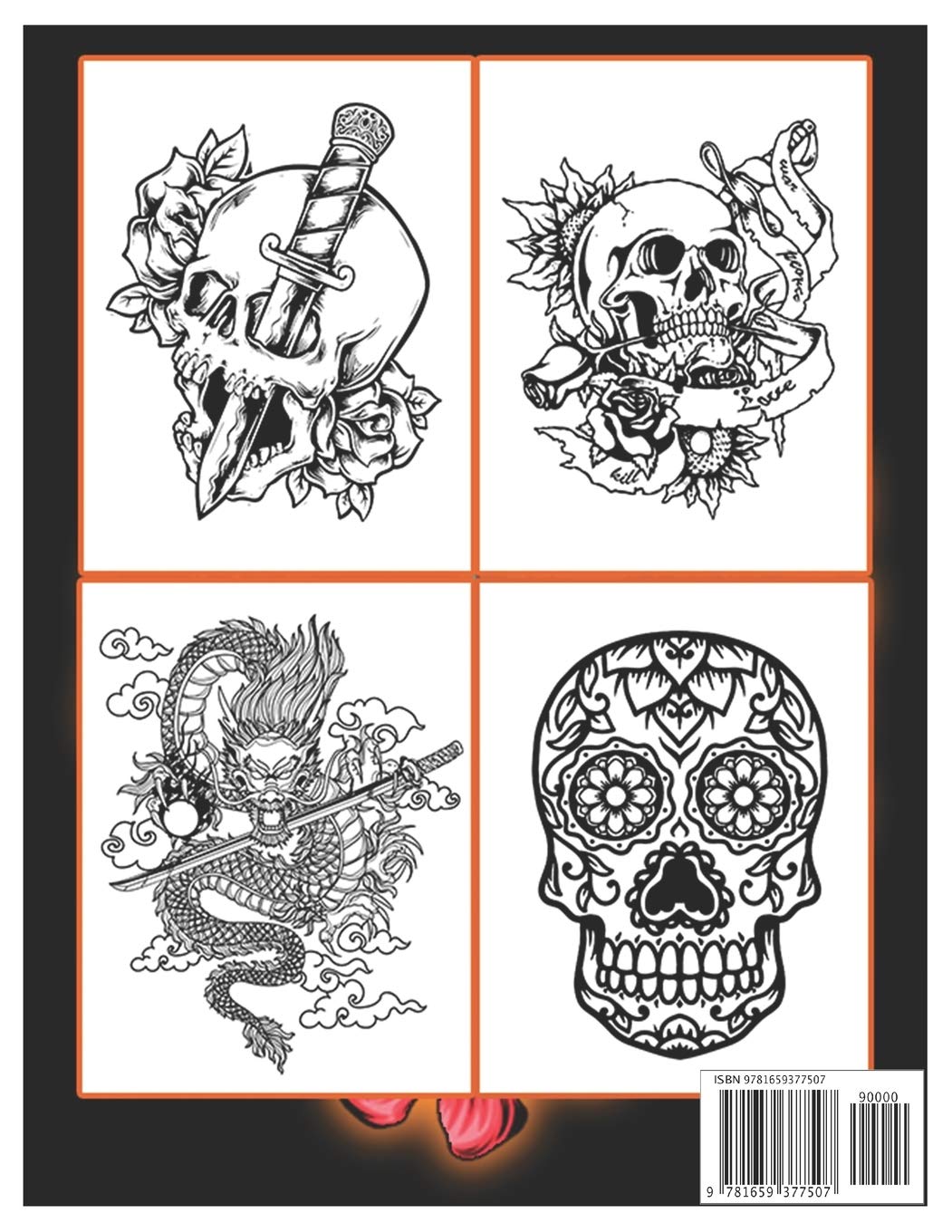 50 Tattoo Adult Coloring Book: An Adult Coloring Book with Awesome and Relaxing Beautiful Modern Tattoo Designs for Men and Women Coloring Pages