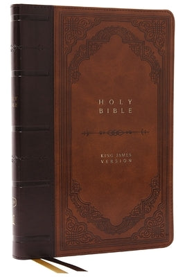 KJV Holy Bible: Giant Print Thinline, Brown Leathersoft, Red Letter, Comfort Print (Thumb Indexed): King James Version (Vintage) by Thomas Nelson