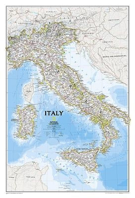 National Geographic: Italy Classic Wall Map (23.25 X 34.25 Inches) by National Geographic Maps