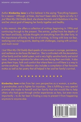 I Just Want My Old Daddy Back by Jane, Kimberley