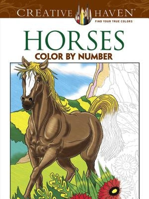 Horses Color by Number Coloring Book by Toufexis, George
