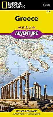 Greece Adventure Travel Map by National Geographic Maps