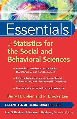 Essentials of Statistics for the Social and Behavioral Sciences by Cohen, Barry H.