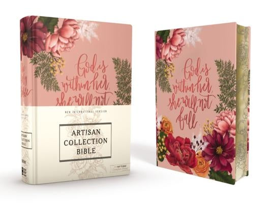 Niv, Artisan Collection Bible, Cloth Over Board, Pink Floral, Designed Edges Under Gilding, Red Letter Edition, Comfort Print by Zondervan