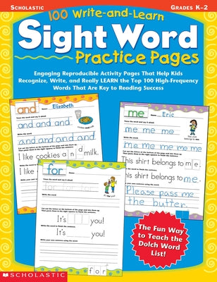 100 Write-And-Learn Sight Word Practice Pages: Engaging Reproducible Activity Pages That Help Kids Recognize, Write, and Really Learn the Top 100 High by Cooper, Terry