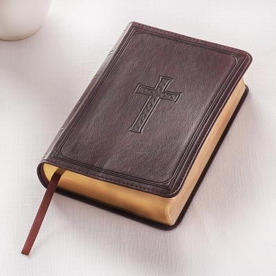 KJV Compact Large Print Lux-Leather DK Brown by 