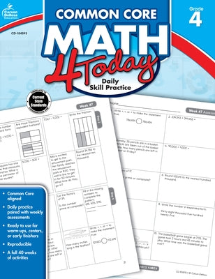 Common Core Math 4 Today, Grade 4 by McCarthy, Erin