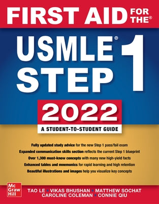 First Aid for the USMLE Step 1 2022, Thirty Second Edition by Le, Tao