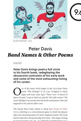 Band Names & Other Poems by Davis, Peter