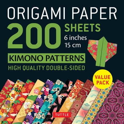 Origami Paper 200 Sheets Kimono Patterns 6 (15 CM): Tuttle Origami Paper: High-Quality Double-Sided Origami Sheets Printed with 12 Patterns (Instructi by Tuttle Publishing