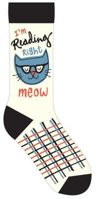 I'm Reading Right Meow Socks by Gibbs Smith Publisher