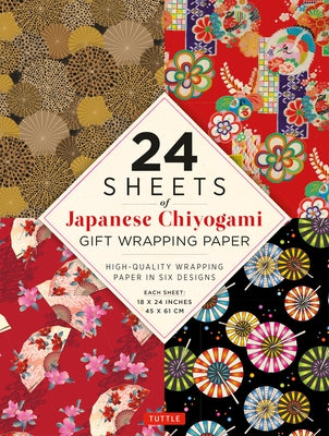 Chiyogami Patterns Gift Wrapping Paper - 24 Sheets: High-Quality 18 X 24 (45 X 61 CM) Wrapping Paper by Tuttle Publishing