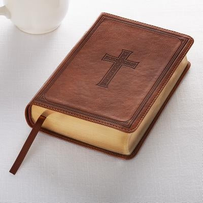 KJV Compact Large Print Lux-Leather Tan by 