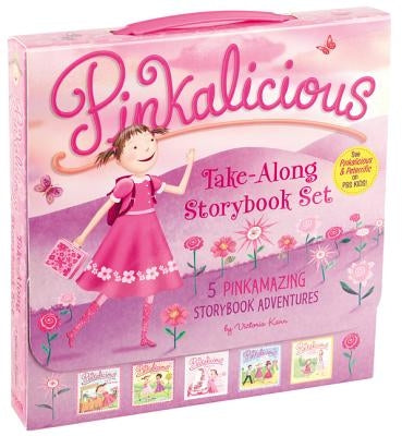 The Pinkalicious Take-Along Storybook Set: Tickled Pink, Pinkalicious and the Pink Drink, Flower Girl, Crazy Hair Day, Pinkalicious and the New Teache by Kann, Victoria