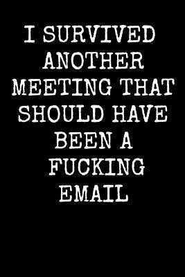 I Survived Another Meeting That Should Have Been A Fucking Email: An Irreverent Snarky Humorous Sarcastic Profanity Funny Office Co-worker Appreciatio by Journals &. Notebooks, Adult Gratitude