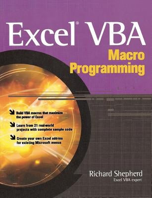 Excel VBA Macro Programming by Shepherd, Richard