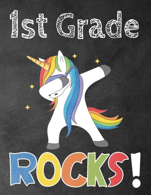 1st Grade Rocks!: Funny Back To School notebook, Gift For Girls and Boys,109 College Ruled Line Paper, Cute School Notebook, School Comp by Kech, Omi