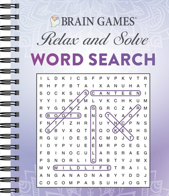 Brain Games - Relax and Solve: Word Search (Purple) by Publications International Ltd