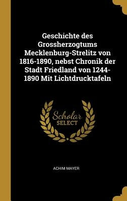 Geschichte des Grossherzogtums Mecklenburg-Strelitz von 1816-1890, nebst Chronik der Stadt Friedland von 1244-1890 Mit Lichtdrucktafeln by Mayer, Achim