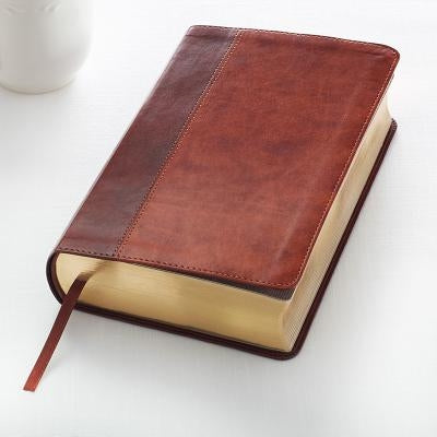 KJV Giant Print Lux-Leather 2-Tone Brown by 