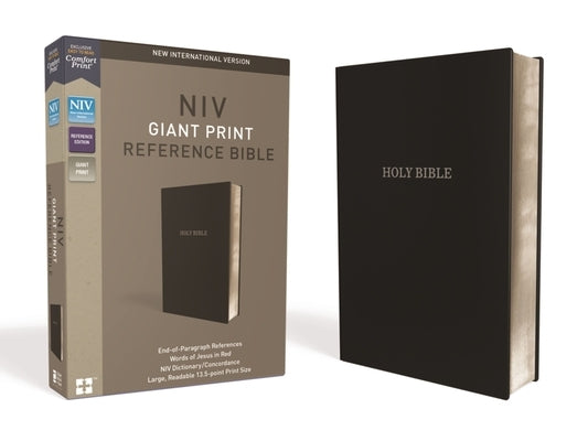 NIV, Reference Bible, Giant Print, Leather-Look, Black, Red Letter Edition, Comfort Print by Zondervan