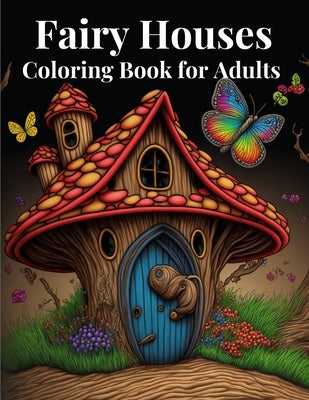 Fairy Houses Coloring Book for Adults: 50 Beautiful Fairy House Coloring Pages for Adults by Color Cafe, Jennife
