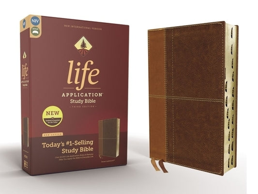 Niv, Life Application Study Bible, Third Edition, Leathersoft, Brown, Indexed, Red Letter Edition by Zondervan