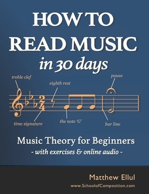 How to Read Music in 30 Days: Music Theory for Beginners - with exercises & online audio by Ellul, Matthew