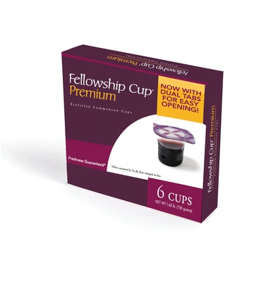 Fellowship Cup(r) Premium - Prefilled Communion Cups with Juice and Wafer (6 Count Box): Now with Dual Tabs for Easy Opening by Broadman Church Supplies Staff