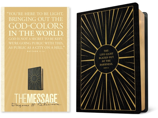The Message Anniversary Edition (Leather-Look, Life-Light Black) by Peterson, Eugene H.