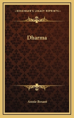 Dharma by Besant, Annie Wood